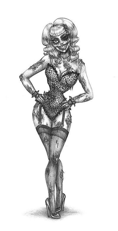 tattoo pin up girls. Zombie Pin-Up Girl Tattoo by