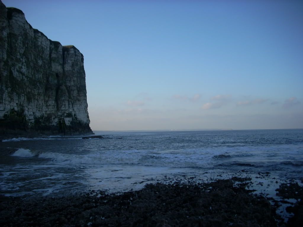 cliff at night