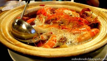 Claypot Drunken Prawns