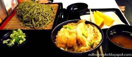 Cha Soba and Mini Katsu Don Set