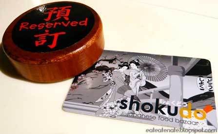 Shokudo Card and Wooden Token