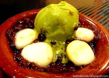 Red Bean and Mochi with Ice Cream