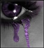 colorful purple eye tear