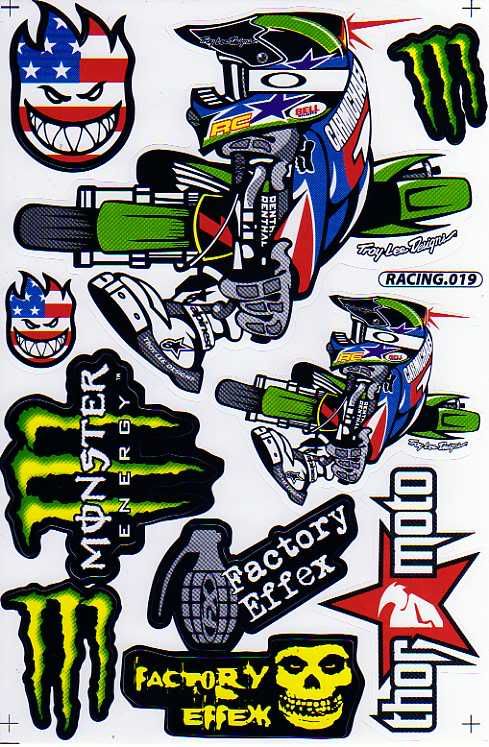 Monster Energy Stickers Decals 1 SHEET FREE SHIPPING