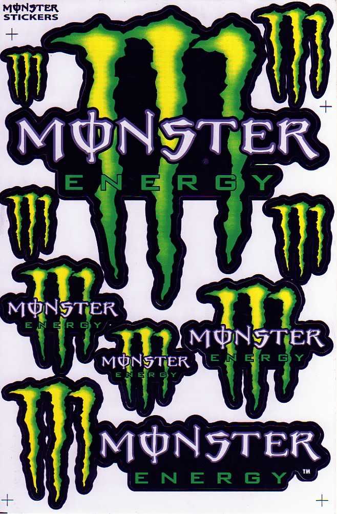 Monster Energy ATV Stickers Decals 2 SHEETS