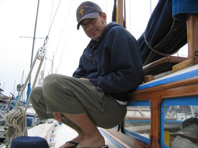 Peter Fuller on the deck of the Richmond in Marina del Rey, CA