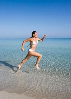 healthy beach running Pictures, Images and Photos