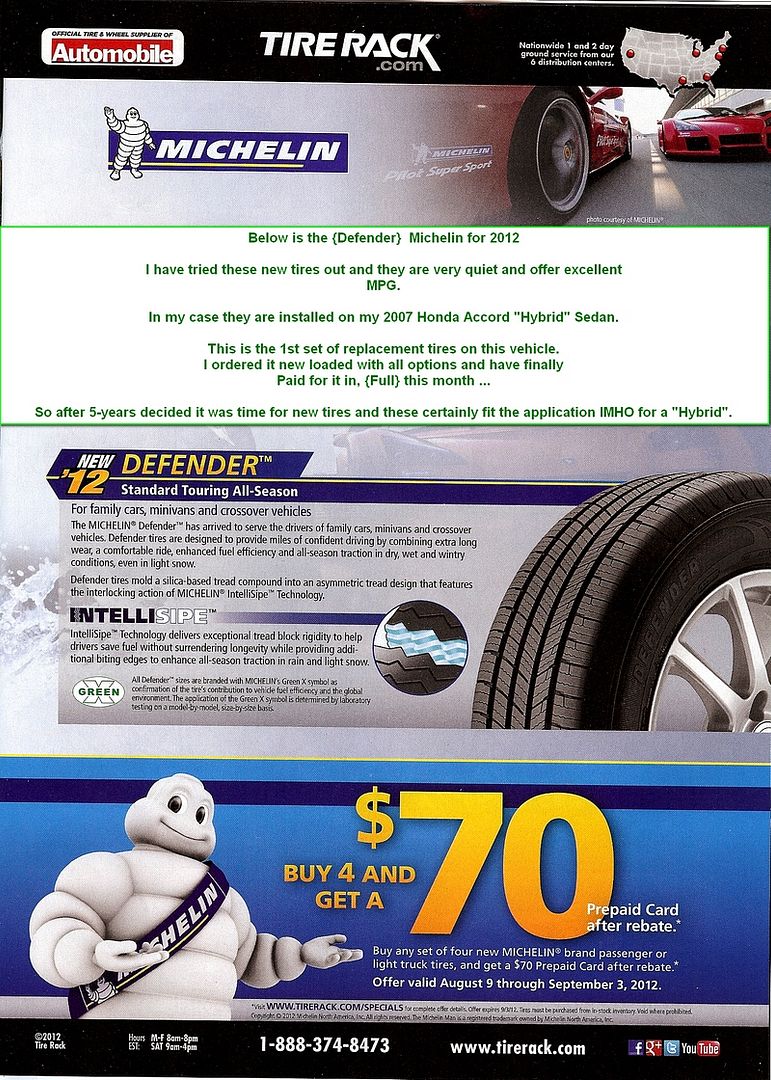 Best michelin tires for honda accord #7