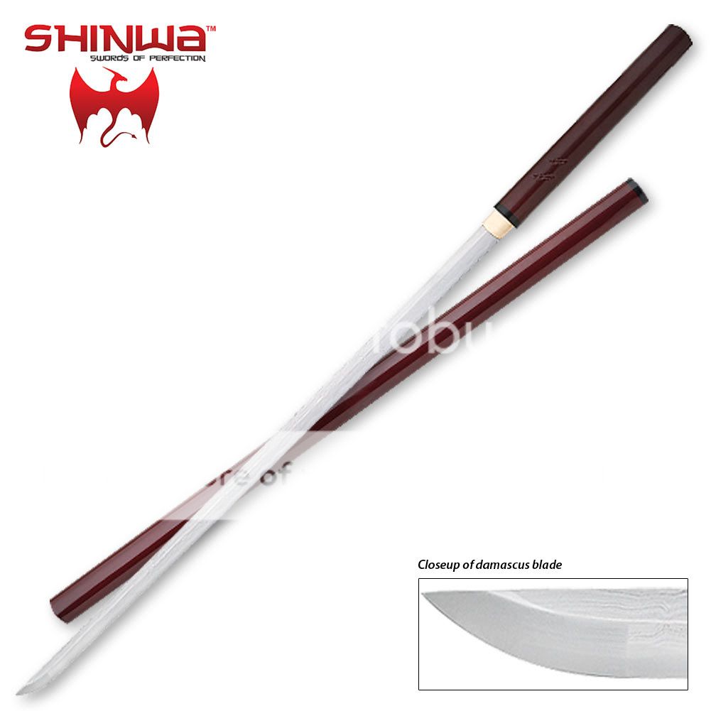 NEW 40.25 Shinwa Maroon Nodachi Japanese Sword Katana  