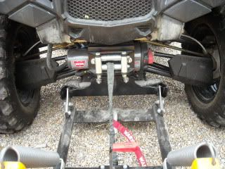Atv winch plow