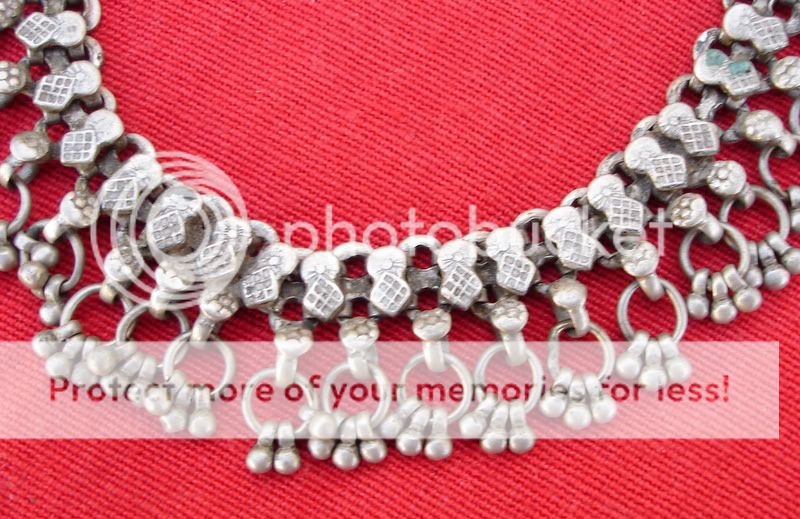 TRIBAL OLD SILVER ANKLET GIPSY BELLYDANCE ANKLET INDIA  