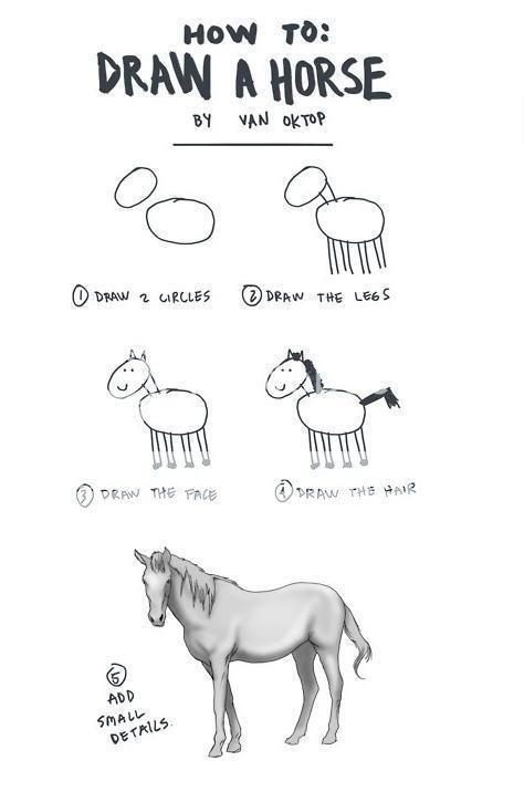 Drawing a Horse - So Easy Even a CotHer Could Do It!