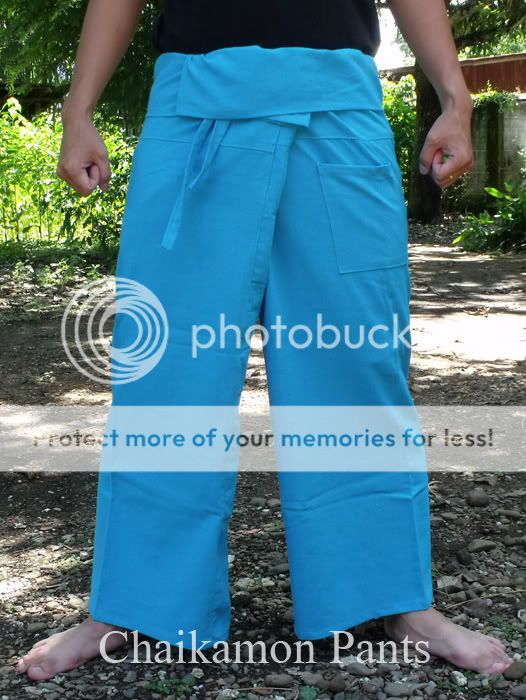 Thai Fisherman Pants Yoga Genie Harem Trousers Sky Blue  