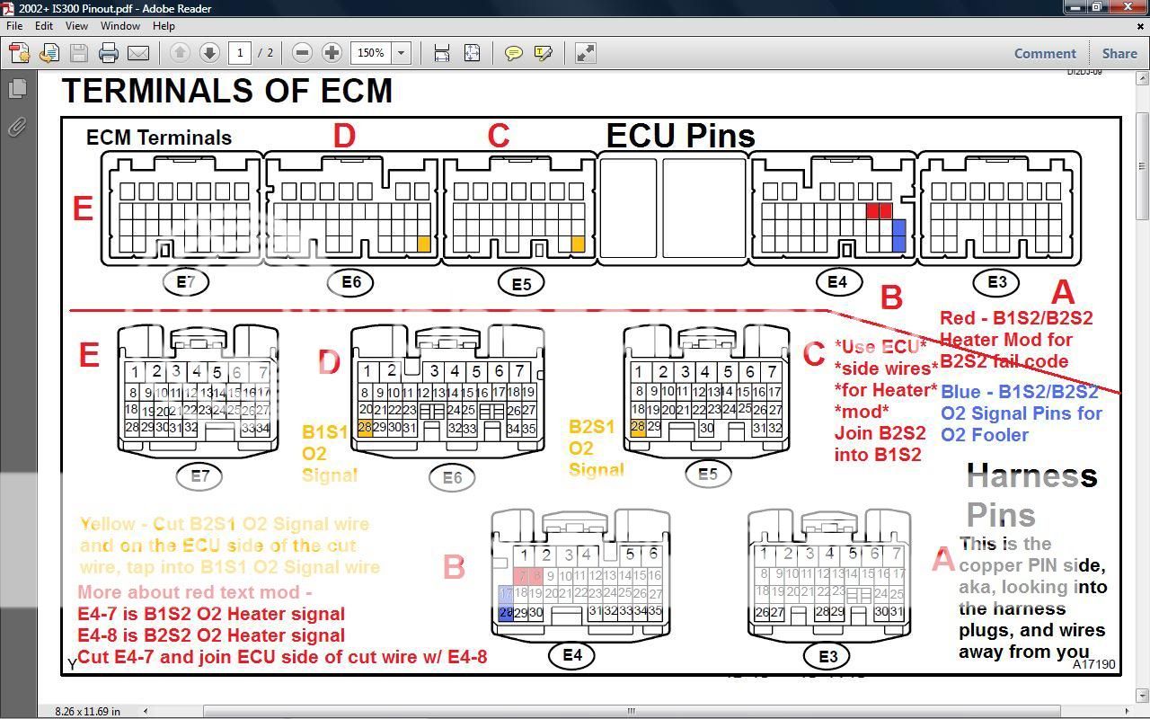 ECU Pinout PICTURE with common mods! | Lexus IS Forum